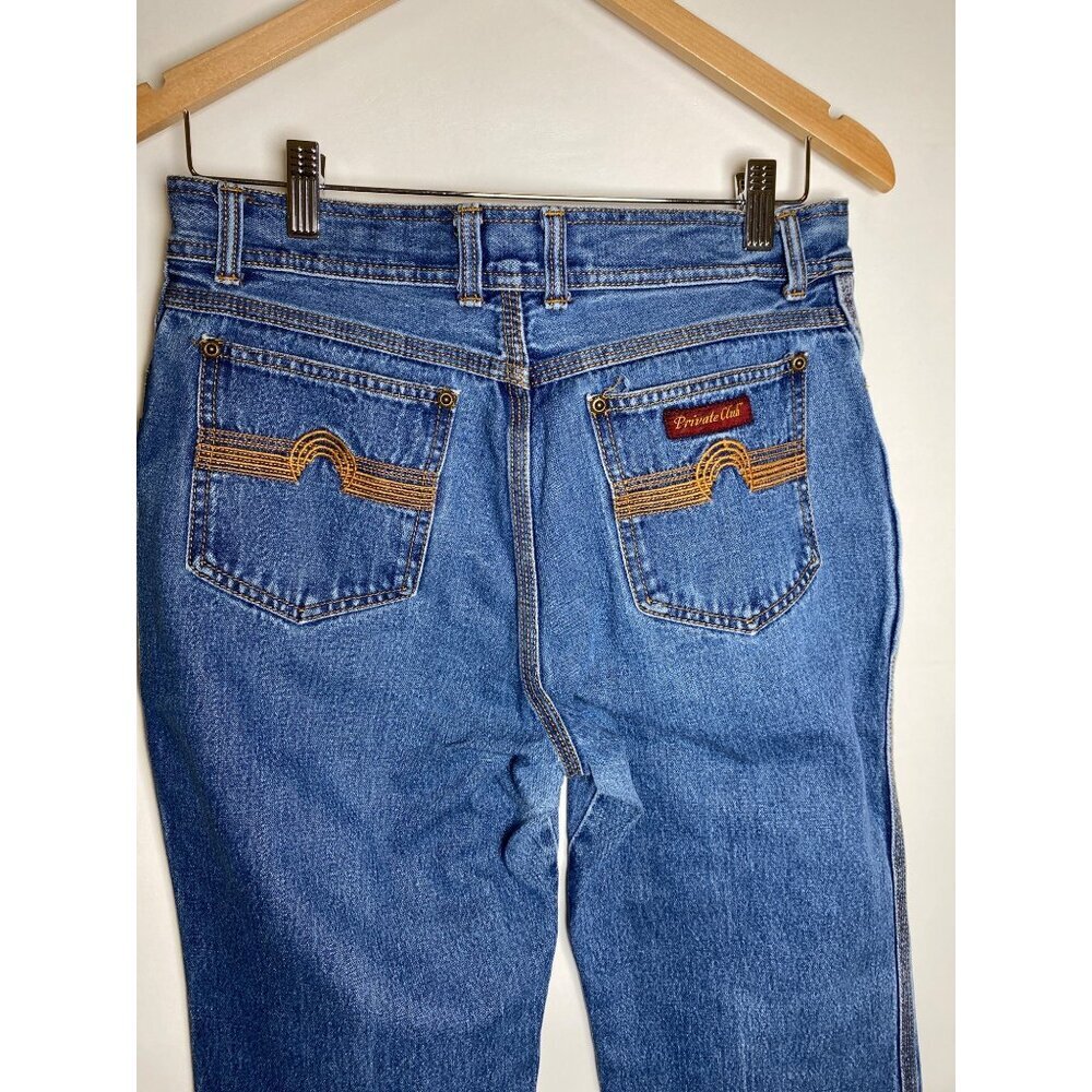 Vintage Private Club Fit Blue Denim Jeans Size 33, Faded Distressed Blue - Picture 4 of 10